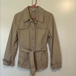Women's J.Jill Tan Belted Jacket size small